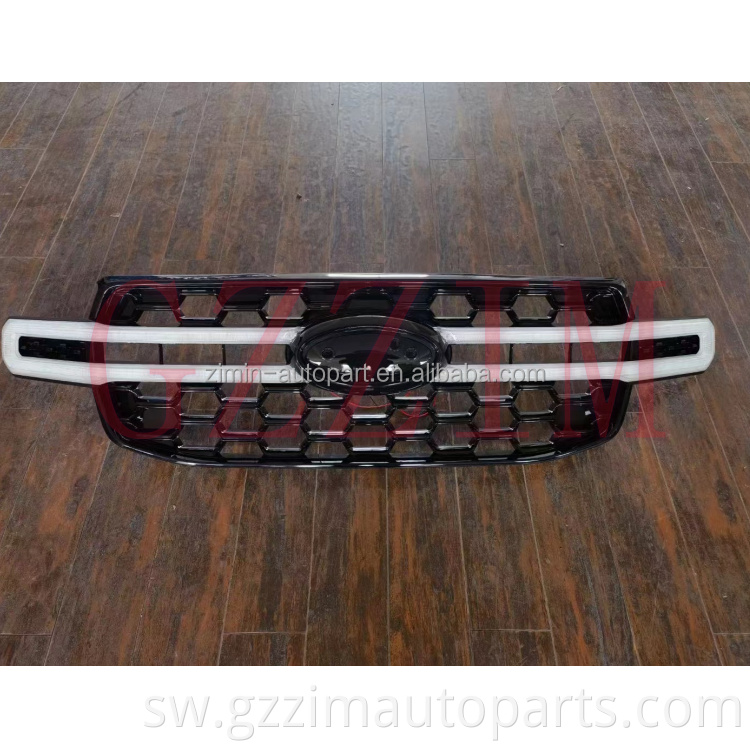 Sehemu za gari grille abs grille ya mbele ya plastiki kwa anuwai r 2022 t9 na LED